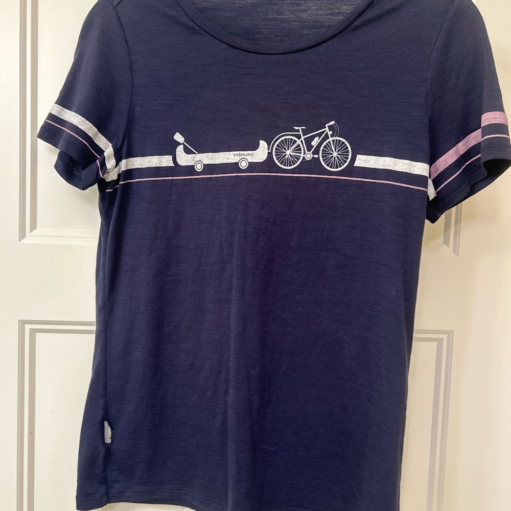 Women’s Blue Icebreaker Merino Wool Graphic T-Shirt